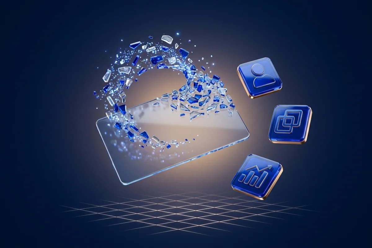 Illustration of building a card with AI